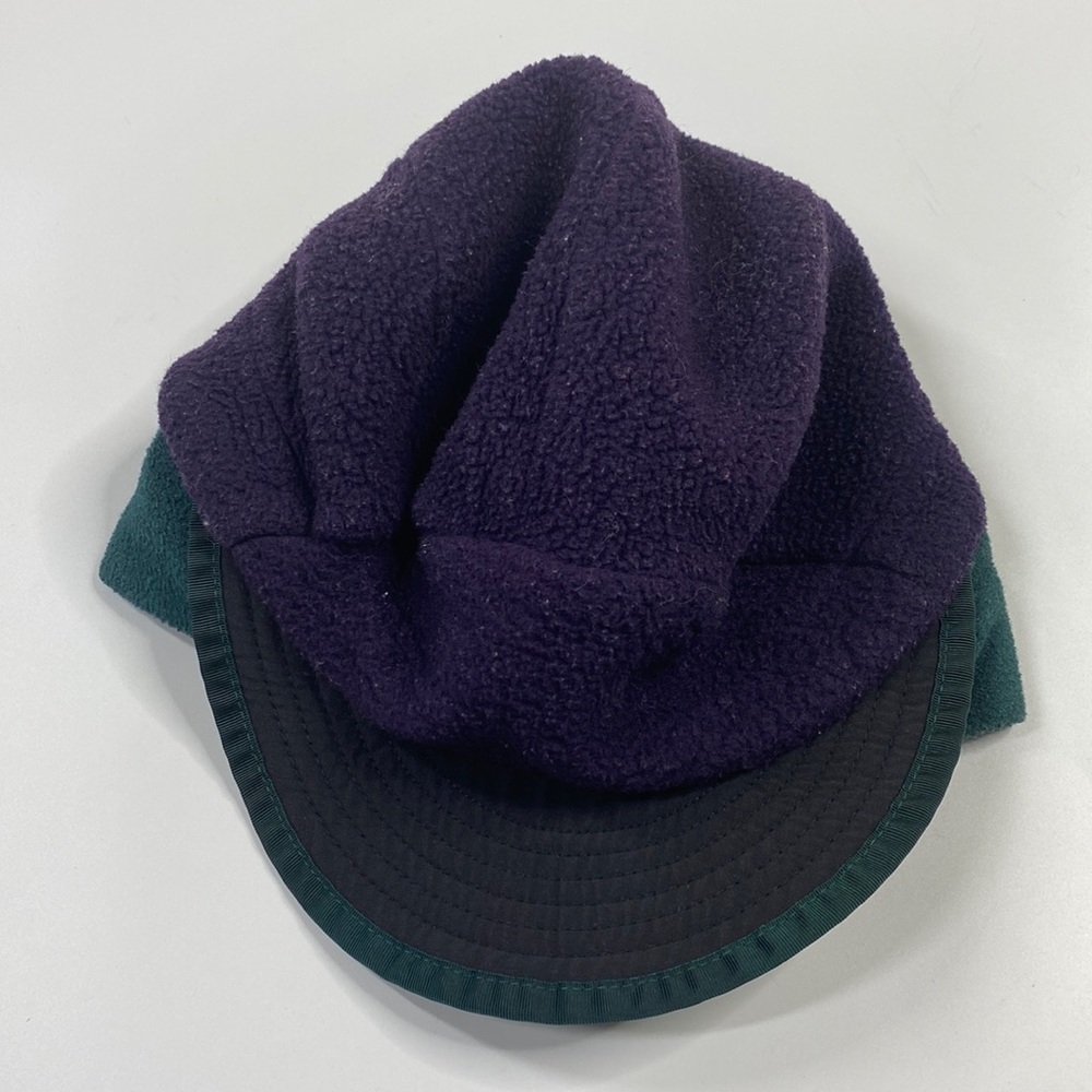 Vintage Patagonia Synchilla Duckbill Hunter Cap Green Purple Fall 2005 Large
